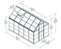 Växthus Harmony 5,7 m² Mörkgrå Canopia by Palram